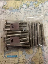 Stainless Steel Hexagonal Cap Screws #412  4" Pack of 16