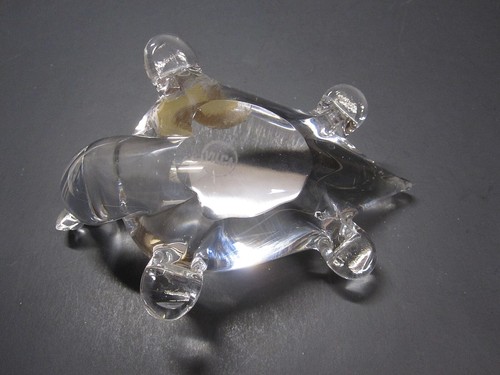 Vilca Atelier Crystal Italy Art Glass TURTLE Figurine Paperweight Vintage - Picture 7 of 9