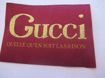 GUCCI 1 Red Designer Tag LABEL Replacement Sewing Accessories lot