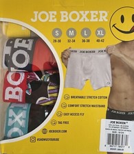Men Joe Boxer 4 Pack 95 Cotton Stretch Boxer Briefs Underwear Size S 28-30 38