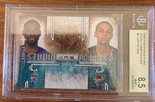 2009/10 Rookies & Stars Studio Combo Rookies #9 S Curry/Evans Warriors BGS 8.5 