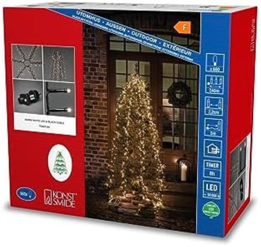 Konstsmide Micro LED Compactlights - Guaina con anello, 6 fili da 110 diodi, tim
