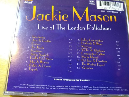 Jackie Mason Live at the London Palladium CD - Preowned - Picture 2 of 2