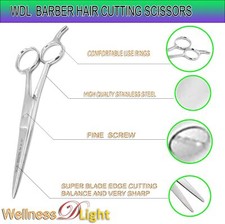 Barber Shears Hair Salon Cutting Scissors 6-1/2" ICE Tempered Razor Sharp 6.5"