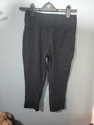 Matalan Size 12 Black Cropped Leggings (424/87/v)