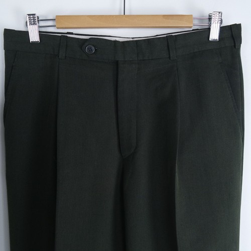 Mens Dark Green Suit 42S UK Size Trousers W32 L27 TEKBAY Wool 2 Piece - Picture 13 of 18