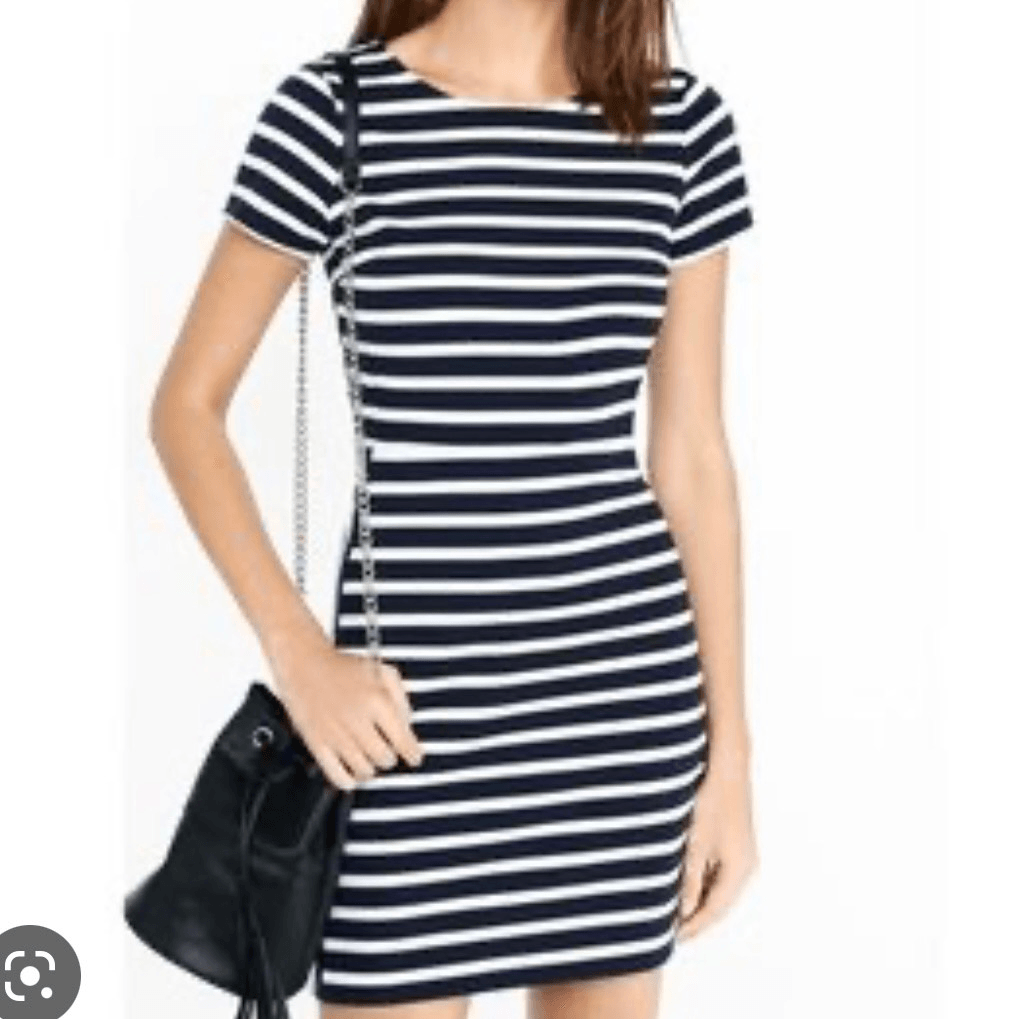 Express striped short sleeve mini dress size 4 | eBay