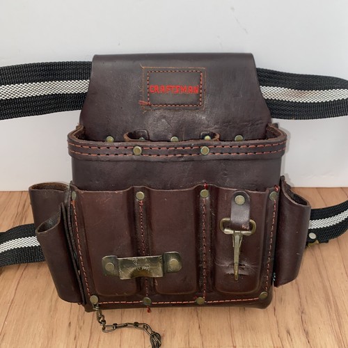 Craftsman Tool Pouch Belt Lineman Electrician Cowhide Leather 40527