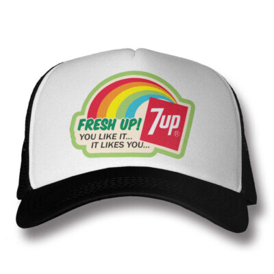 Offiziell Lizensierte 7UP Fresh Up Verstellbare Trucker Cap OneSize