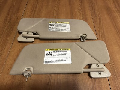 2005-2009 Ford Mustang Coupe Driver Passenger LH RH Sun Visor Set TAN BEIGE