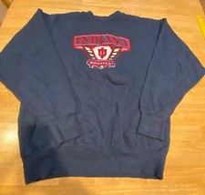 Indiana Hoosiers Sweatshirt Vintage 90s Shirt heavyweight crew neck Mens Sz L Y