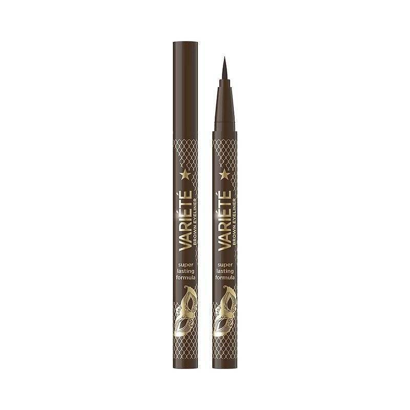 Eveline Variete Precise Eyeliner Pen Intense Brown Thin Applicator 4ml
