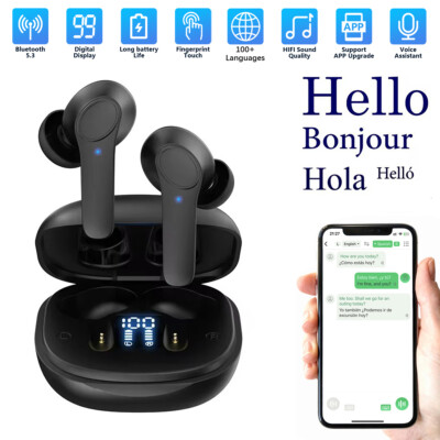 Translator Earbuds 144 Languages Real Time Online OffLine Bluetooth Translation