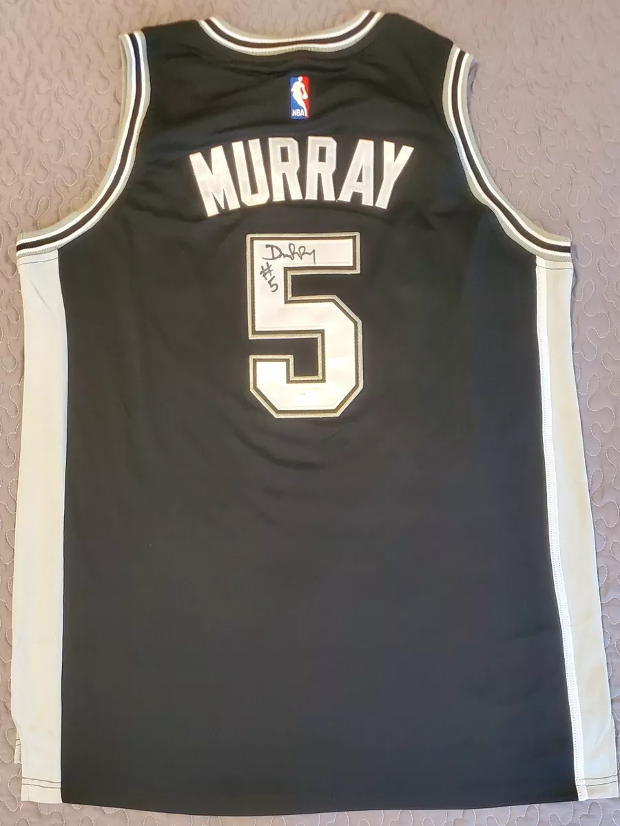 DeJounte Murray San Antonio Spurs Signed Adidas Jersey w Inscription JSA Cert