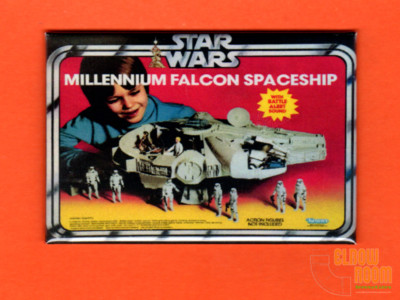 Kenner Star Wars Millennium Falcon 2x3'' fridge/locker magnet package art