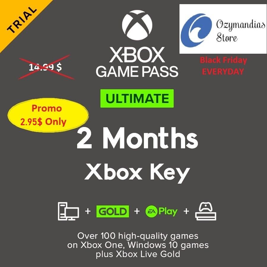 XBOX Game Pass ULTIMATE 2 Months Trials Digital code Console/PC Fast delivery