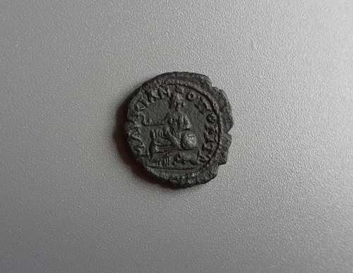 AE 20mm Settimio Severo Cibele Leone Tamburo Markianopolis Patina verde scuro