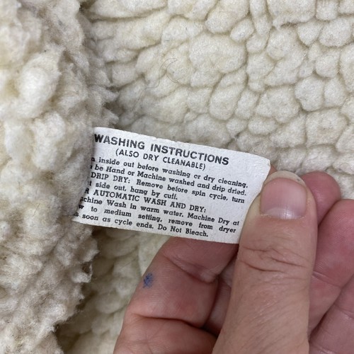 VTG William Barry Sherpa-Lined Corduroy Ranch Jacket Coat Tan Beige 44 *READ - Picture 17 of 23