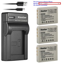 Kastar Battery Slim USB Charger for Olympus Li-30B Li30B Olympus -mini Digital