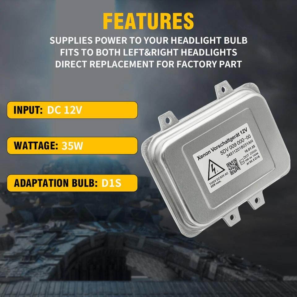 2X Fits Cadillac Escalade 2007-2013 Xenon HID Headlight Ballast & D1S Bulb Part Foto 3 de 4