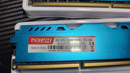 MOAFFZEY 1866MHZ DDR3 RAM 8GB1 * 8GB 1.5VPC3-14900 CL10 UDIMM PC Memory - Picture 2 of 2