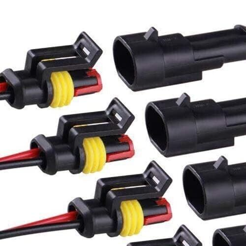 4x Connettori Elettrici Auto Stagni 2 Pin – Spina Maschio Femmina 18 AWG - Foto 3