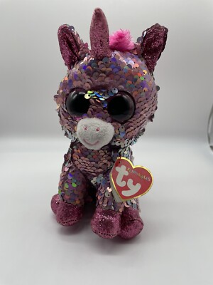 Ty Beanie Boos Flippables 6'' SPARKLE Color Changing Sequins Unicorn Plush MWMTs 