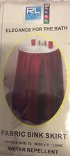 Fabric Sink Skirt Wraps Around The Sink diamond patterns pick your Color 72"x31