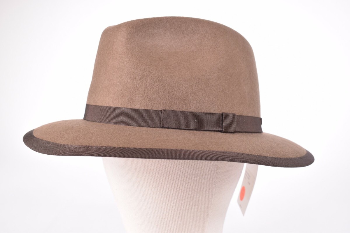 Wigens NWT Tan w/ Brown Wool Bosco Stile Hat *Size: Large  display picture 1