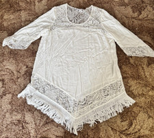 Bonprix Beach Cover up/ Dress Ivory Lace Size 24