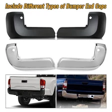 For Toyota Tacoma Chrome or Black Rear Bumper End Cap 2016-2023