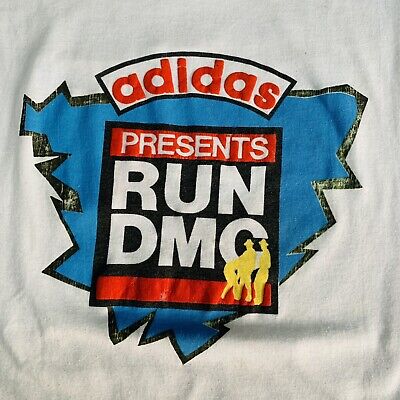 Vintage 80s ADIDAS Presents RUN DMC Hollis Crew Hip Hop T Vintage 80s ADIDAS Presents RUN DMC Hollis Crew Hip Hop T