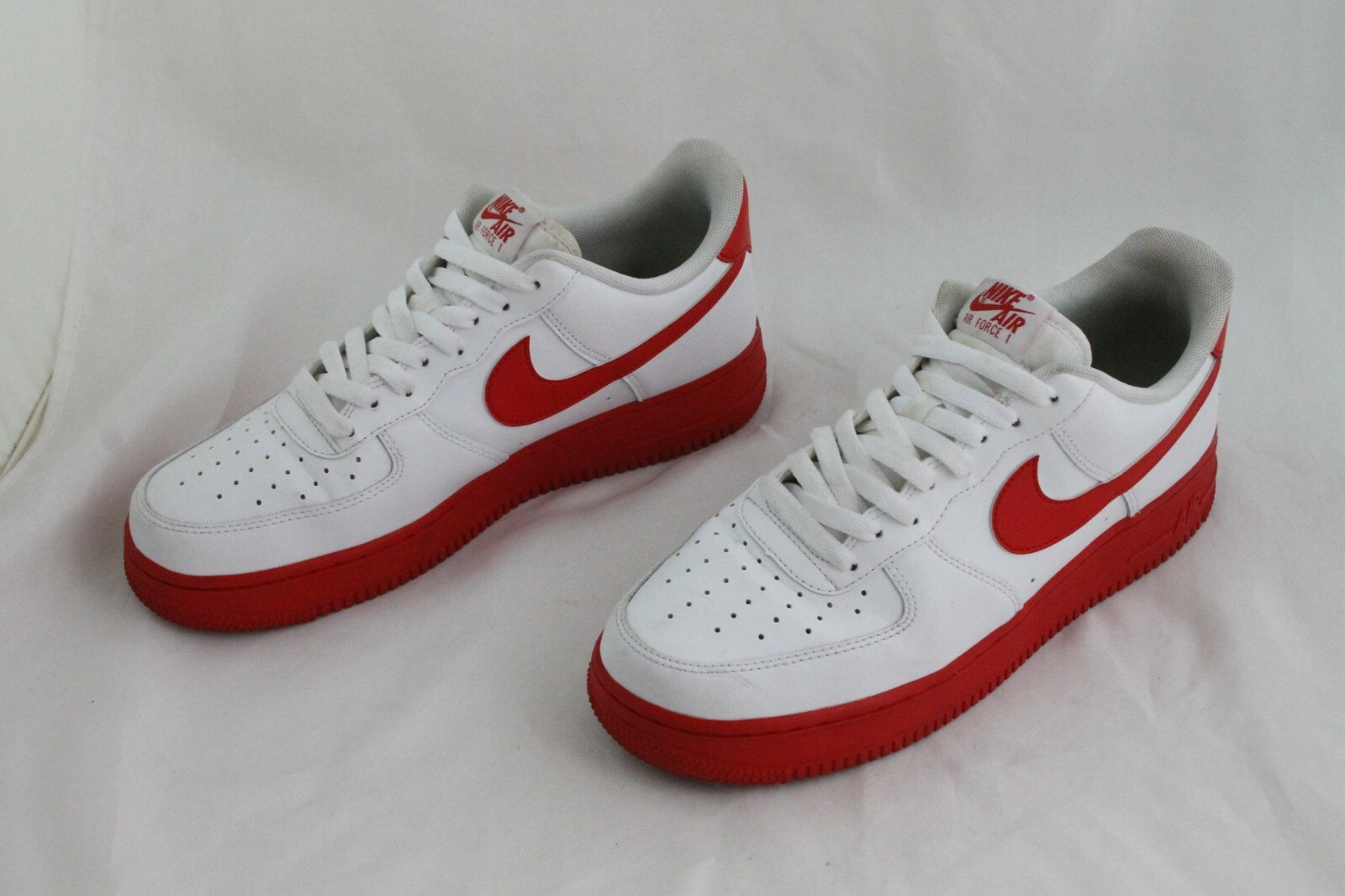Size 9.5 - Nike Air Force 1 Low White Red Sole 2020 for sale online | eBay