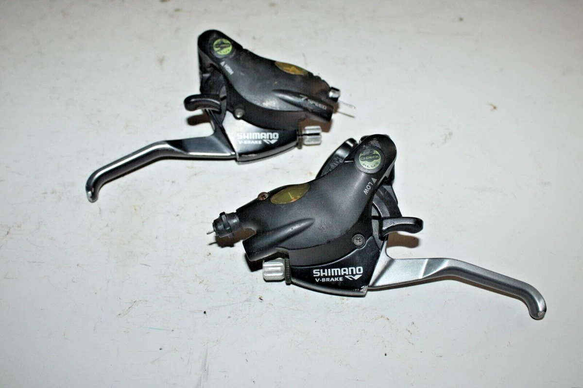Shimano V Brake Trigger Shifter Set 3x7 Black ST EF29 L 22.2mm MTB USA Shipper