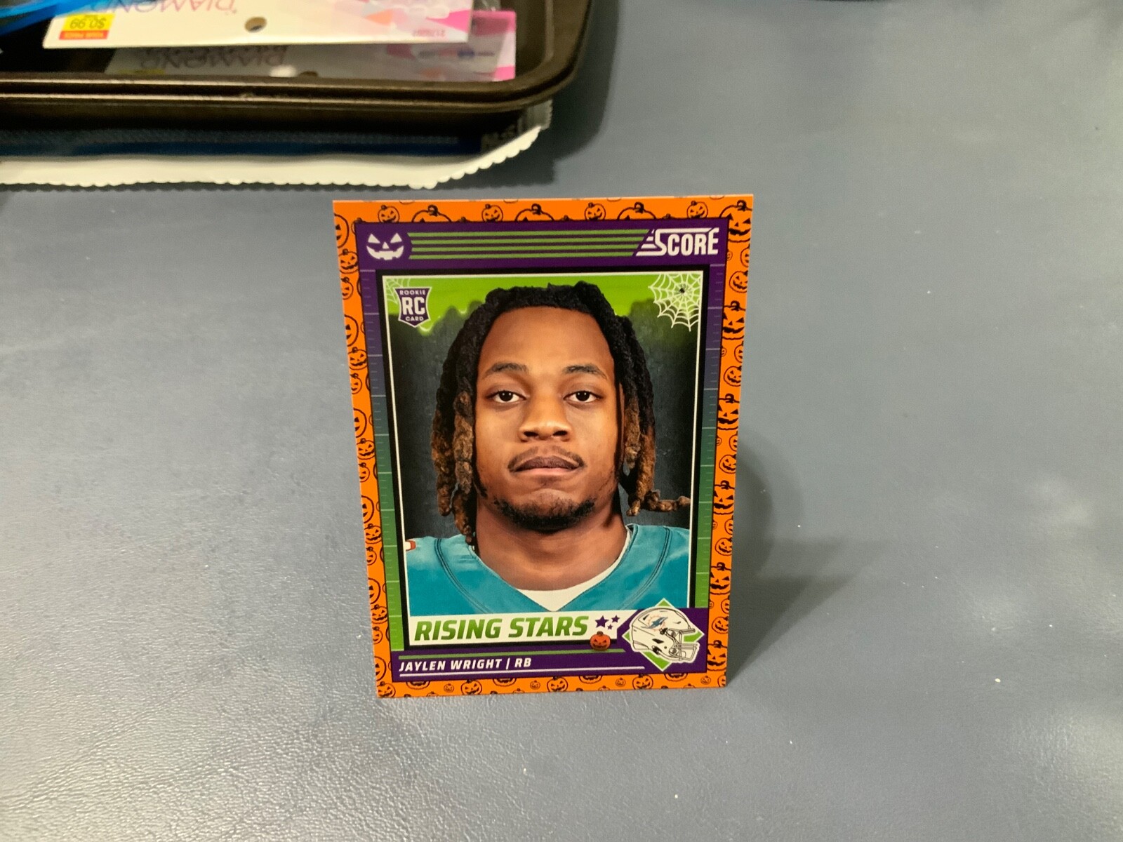 2024 SCORE A TREAT ORANGE PUMPKINS ROOKIE CARD RC 27 JAYLEN WRIGHT DOLPHINS