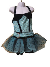 Weissman Adult Small Glamorous Life Blue Green 4 Piece Dance Costume Sequined