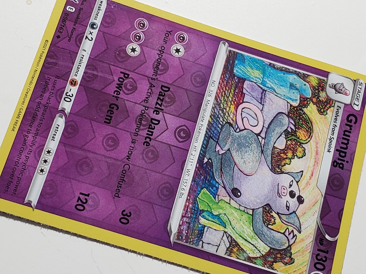 REVERSE HOLO Grumpig 056/163 NM - Battle Styles Pokemon Card