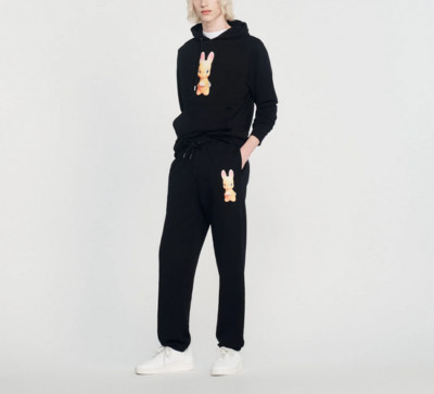Sandro Paris Herren Hose Gr. L Sweatpants SHPJO00064