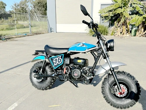 MB200X TrailMaster Hurricane Mini Bike Coleman Full sized REC-REG E-start BLUE - Picture 6 of 20