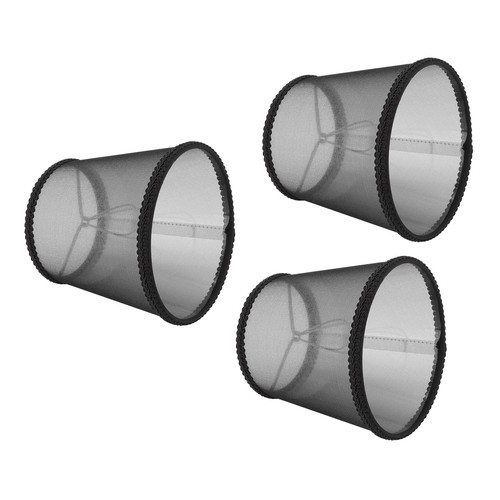 3pcs Lamp Shade Modern Style Black Transparent Fabric Lampshade E14 Lamp A - Picture 10 of 23