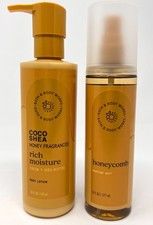 2 Pc Bath  Body Works COCO SHEA HONEY Perfume Mist  Rich Moisture Lotion Set