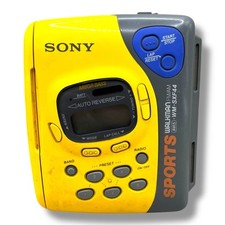 Sony Walkman WM-SXF44 Sports Yellow Rare - Not Working Oxidized Tray