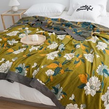 Boho Throw Blanket for Bed - 100 Pure Cotton Ultra Soft Rustic Quilt -