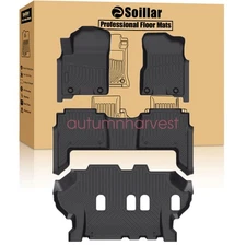 Floor Mats Liner TPE All Weather 3D For 2019-2024 Nissan Armada / Infiniti QX80