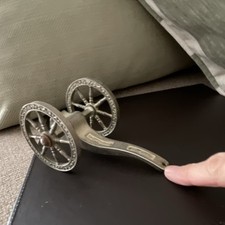 Metal Collectable Cannon Figurine with Decorative Wheels Made in England