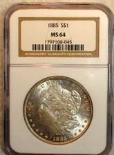 1885 P Morgan Dollar NGC MS64 VAM1C HOT 50 UNCIRCULATED $1 Coin!