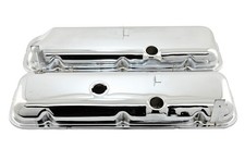 Steel Short Valve Covers Fits 19651972 Chevy Bb 396-427-454 Chrome
