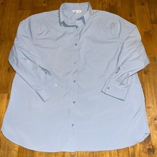 Athleta Womens Blue Performance Poplin Button Up Long Sleeve 882549 medium