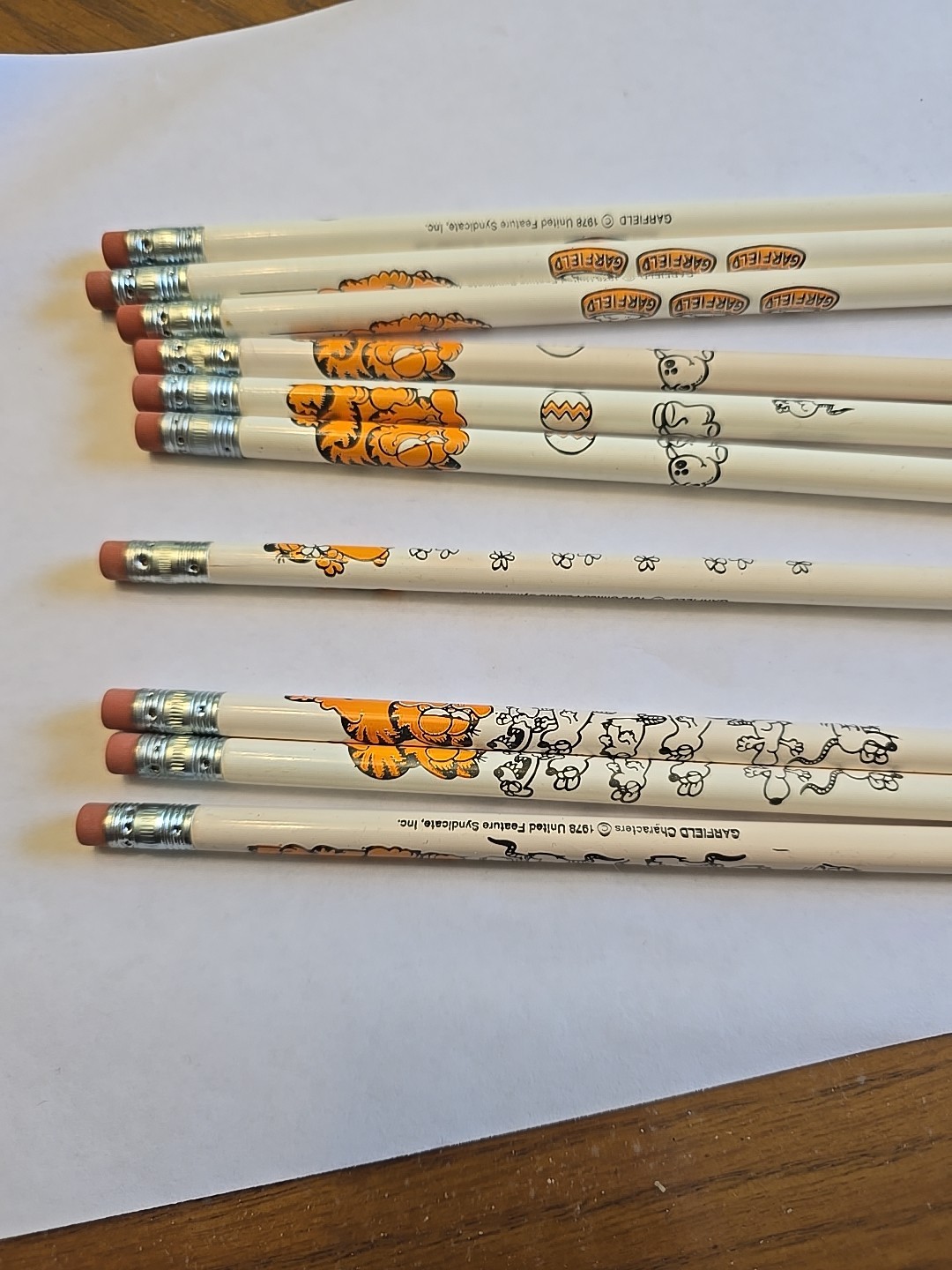 Vintage 1978 Garfield Pencils Lot of 7 Unused Jim Davis Collectible-image