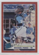 2019 Panini Donruss Optic Rated Rookies Red Wave Prizm Michael Perez #78 11n6